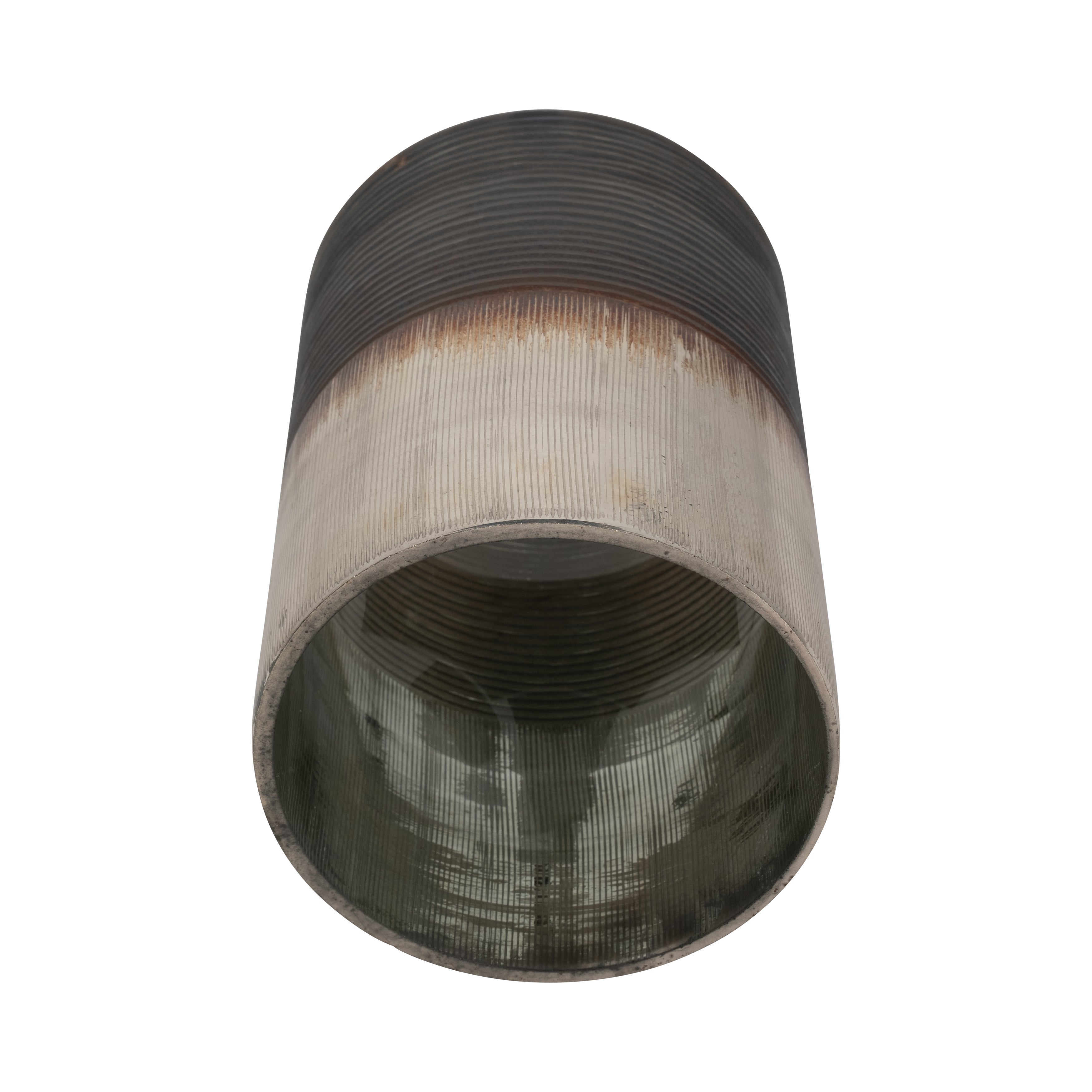 Glass, 9" Metallic 2-tone Vase, Silver - Decor Addict, LLC