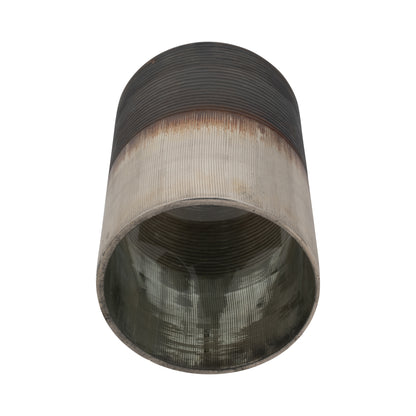 Glass, 9" Metallic 2-tone Vase, Silver - Decor Addict, LLC