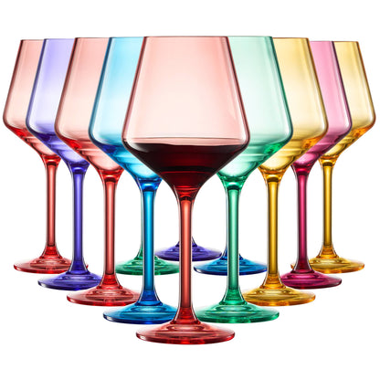 Plastic Acrylic Unbreakable Stemmed Wine Glasses, Set of 12 - Decor Addict, LLC