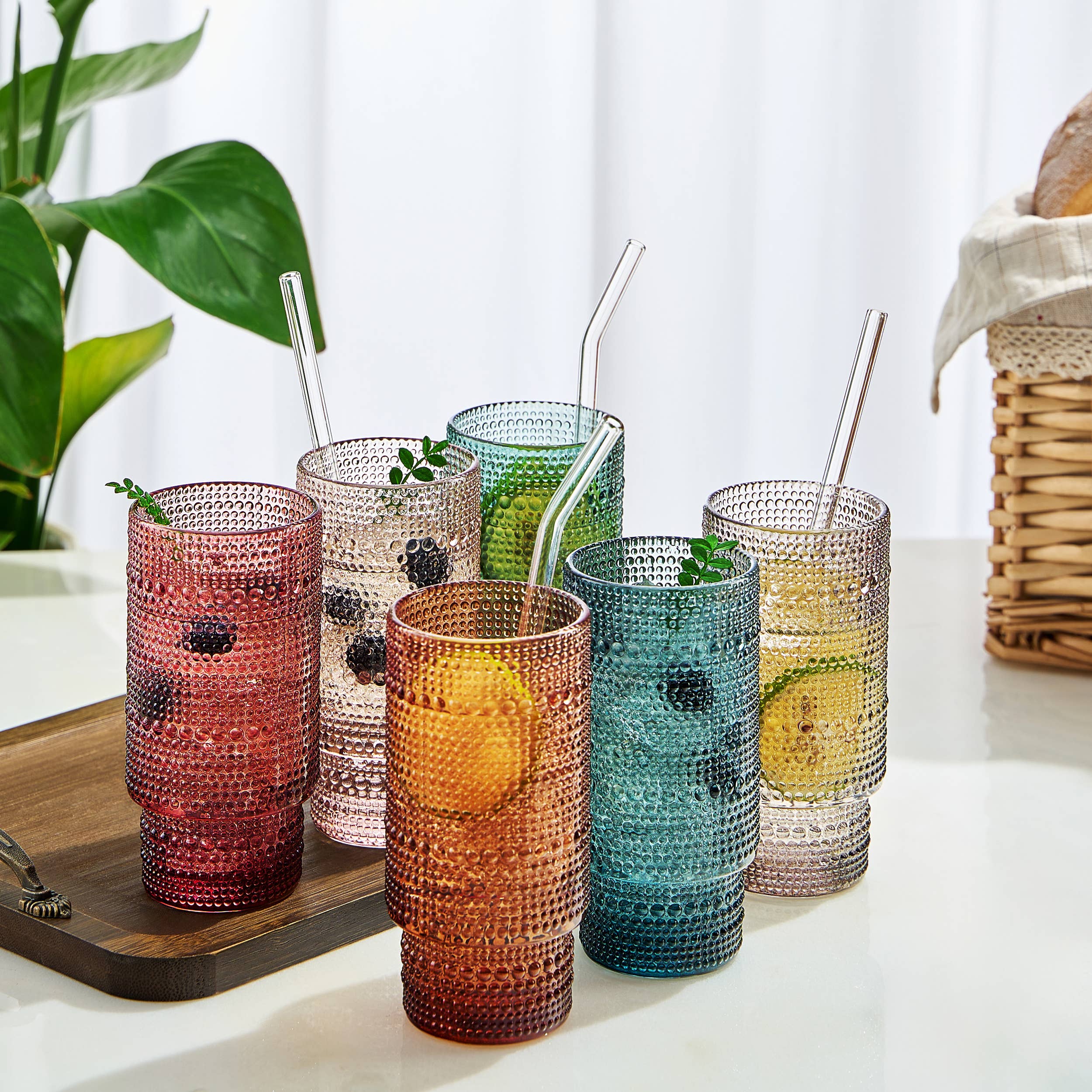14oz Hobnail Highball Glass - Decor Addict, LLC