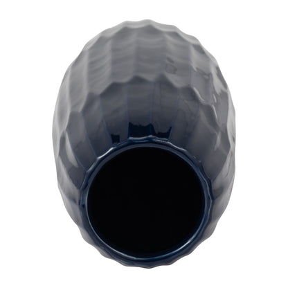 Ceramic 14" Vase , Navy Blue - Decor Addict, LLC