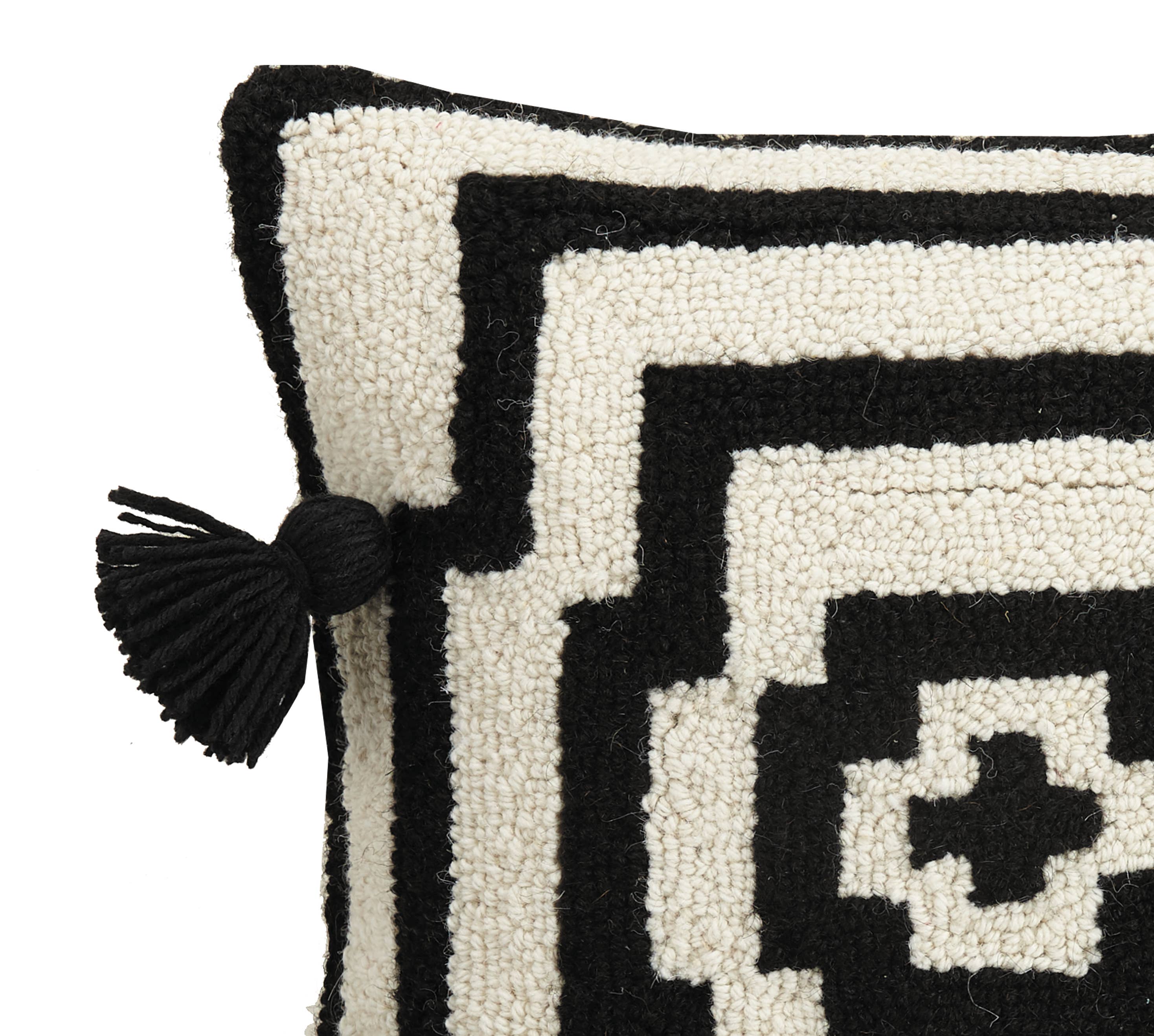 Hypnotic Black Tassels Hook Pillow - Thumbnail 2