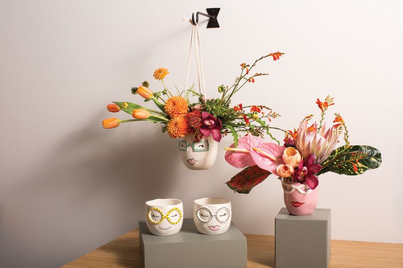 Fab Hanging Pot Cori 5"x 5" - Decor Addict, LLC