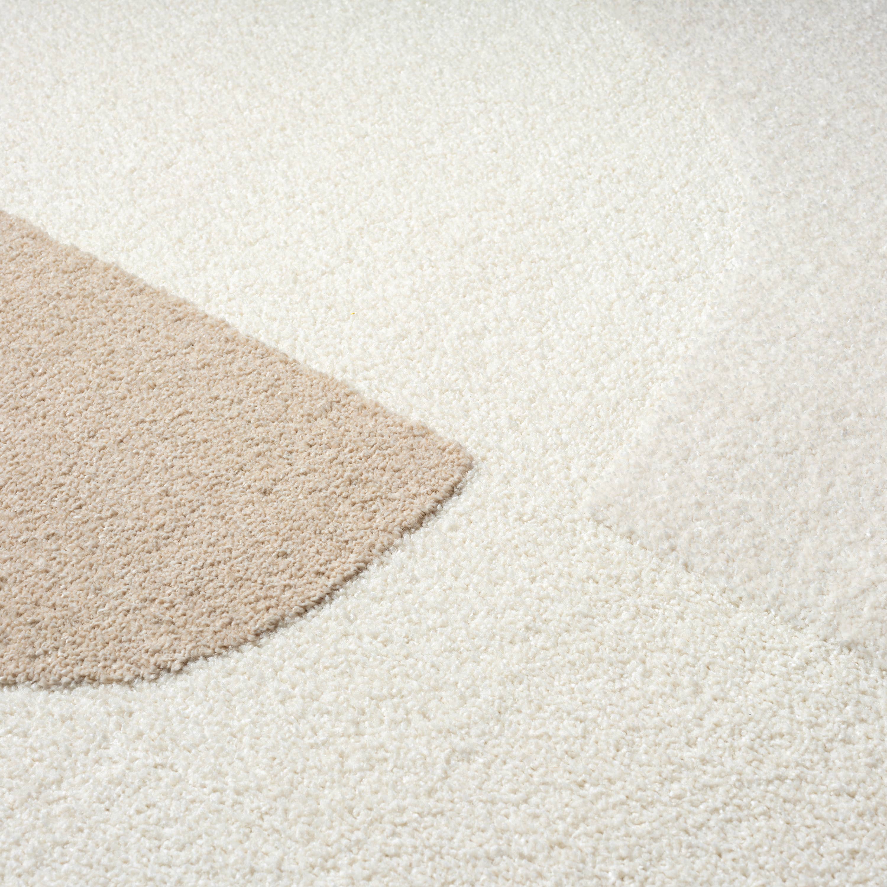 Abani Cozy Modern Cream Grey Area Rug: 2' x 3' - Decor Addict, LLC