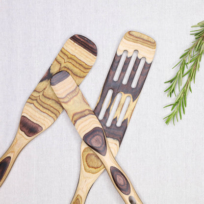 13" Natural Pakka Slotted Spurtle