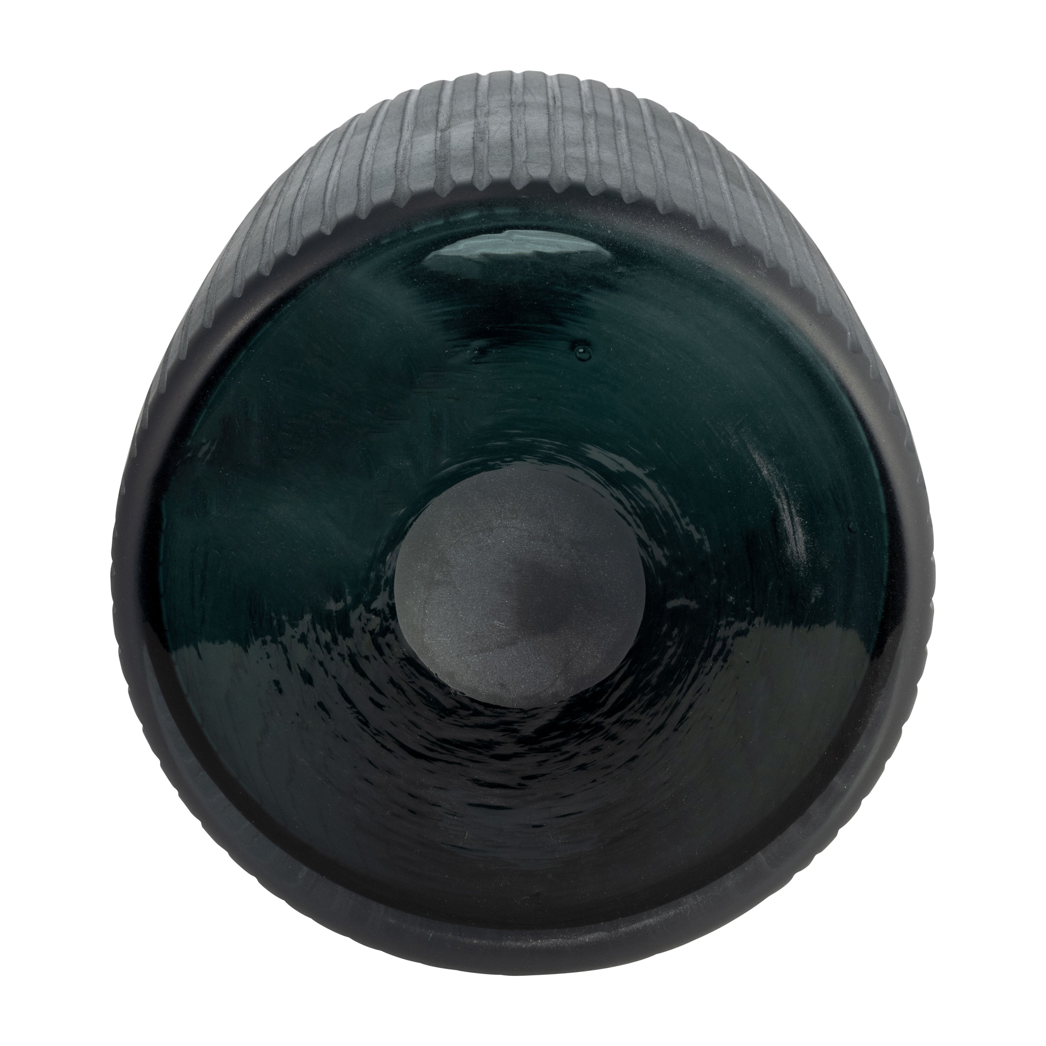 Glass, 13"h Vase W/ Lid, Blue/gray - Decor Addict, LLC