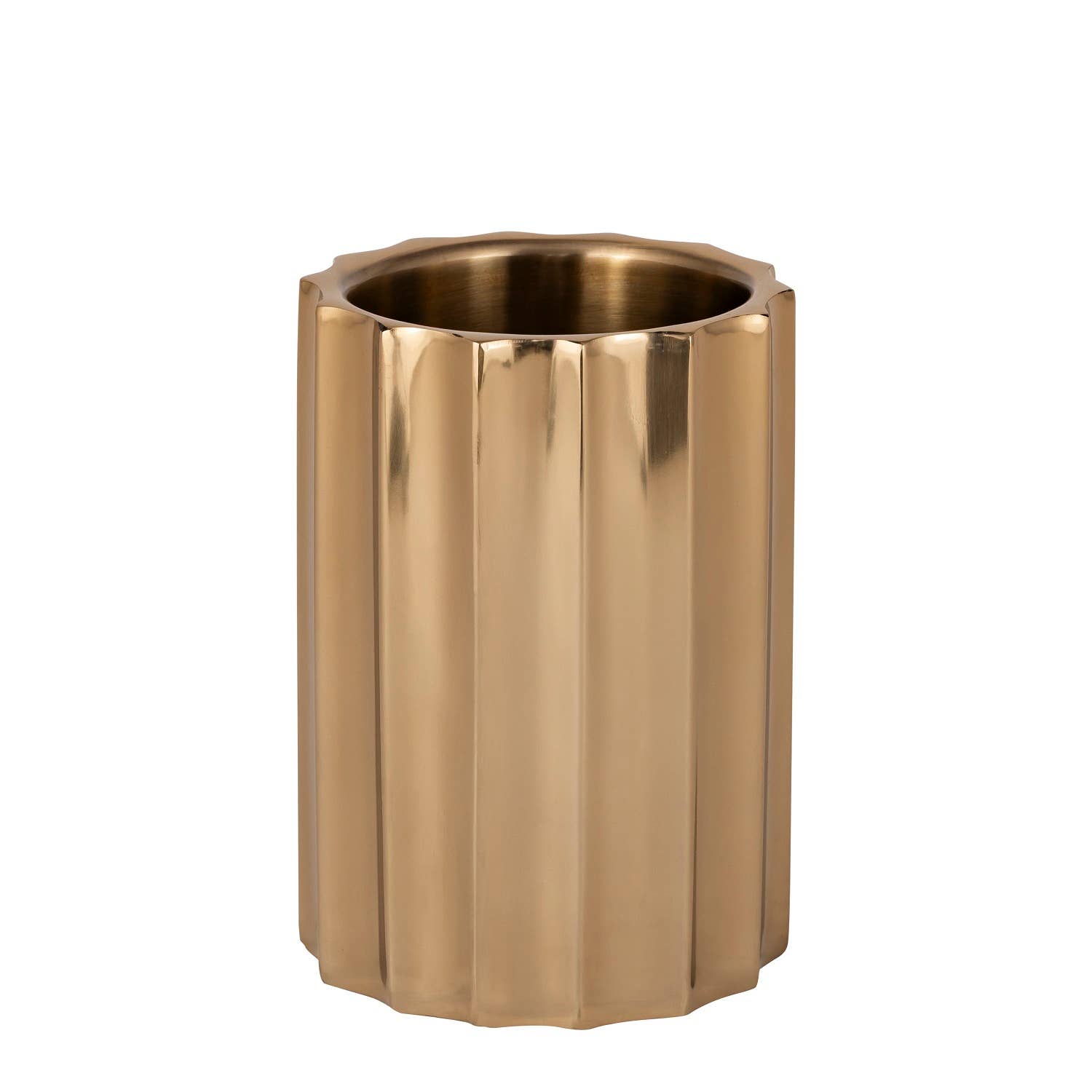 Gold Steel Ice Bucket Large Double Wall: Gold / STEEL - Decor Addict, LLC