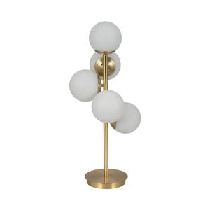 26" Frosted Globe Glass Table Lamp, Gold