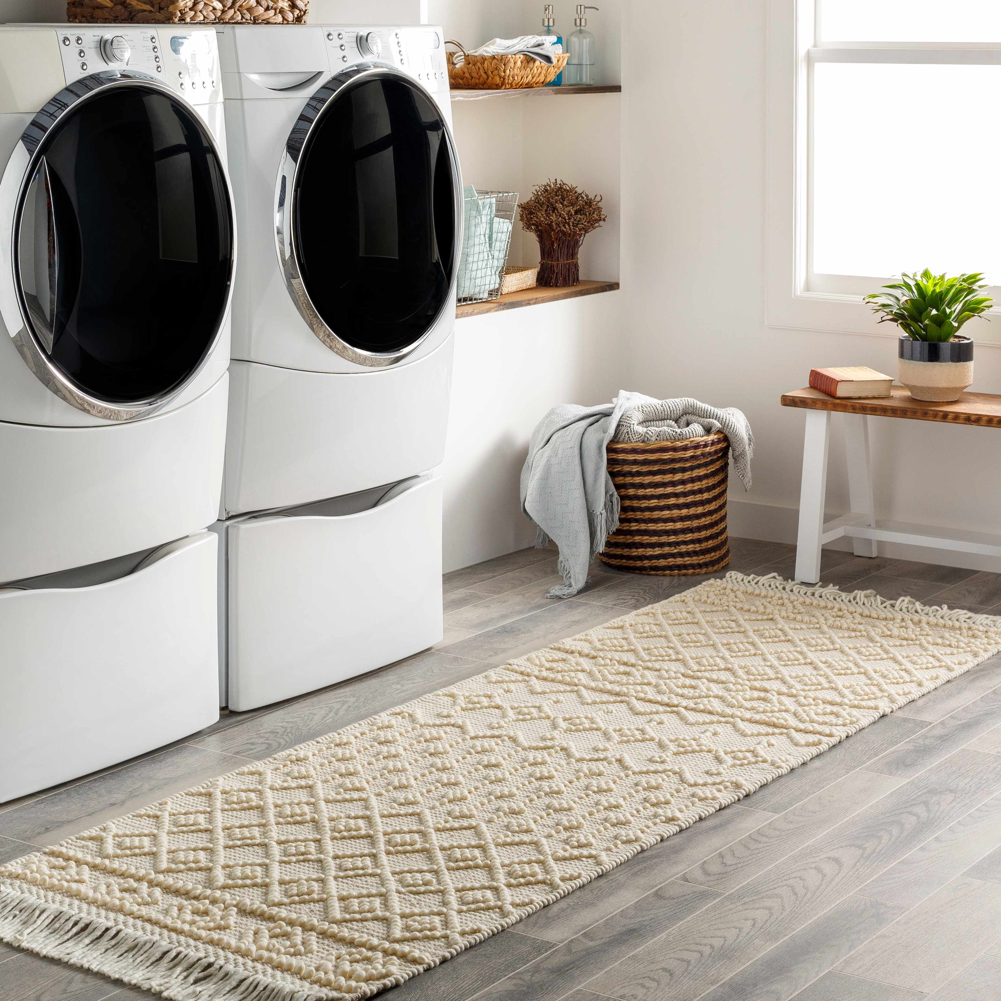 Brothers Beige Wool&Cotton Rug - Decor Addict, LLC