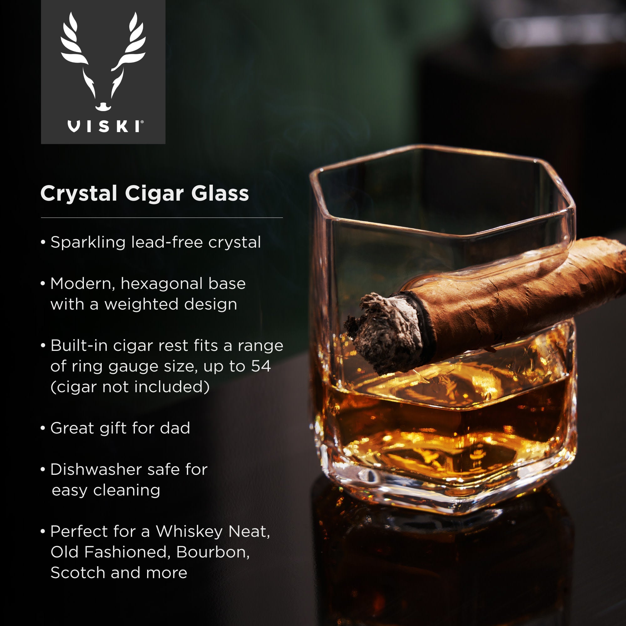 Crystal Cigar Glass - Decor Addict, LLC