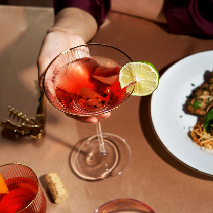 Meridian Crystal Martini Glasses Set of 2 - Decor Addict, LLC