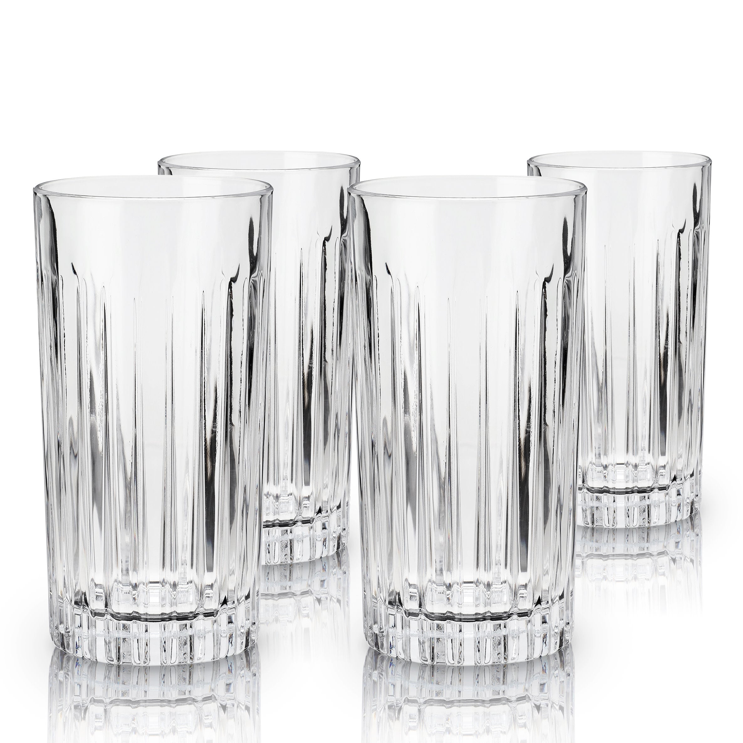 Reserve Milo Crystal Highball Glasses Set of 4 - Decor Addict, LLC