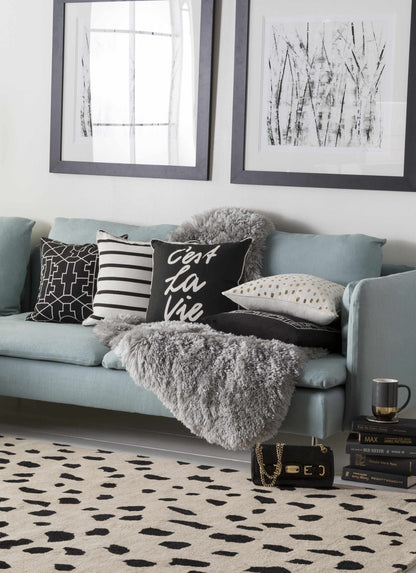 Guiseley Dalmatian Wool Area Rug - Decor Addict, LLC