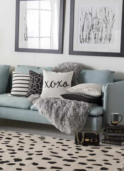 Guiseley Dalmatian Wool Area Rug - Decor Addict, LLC