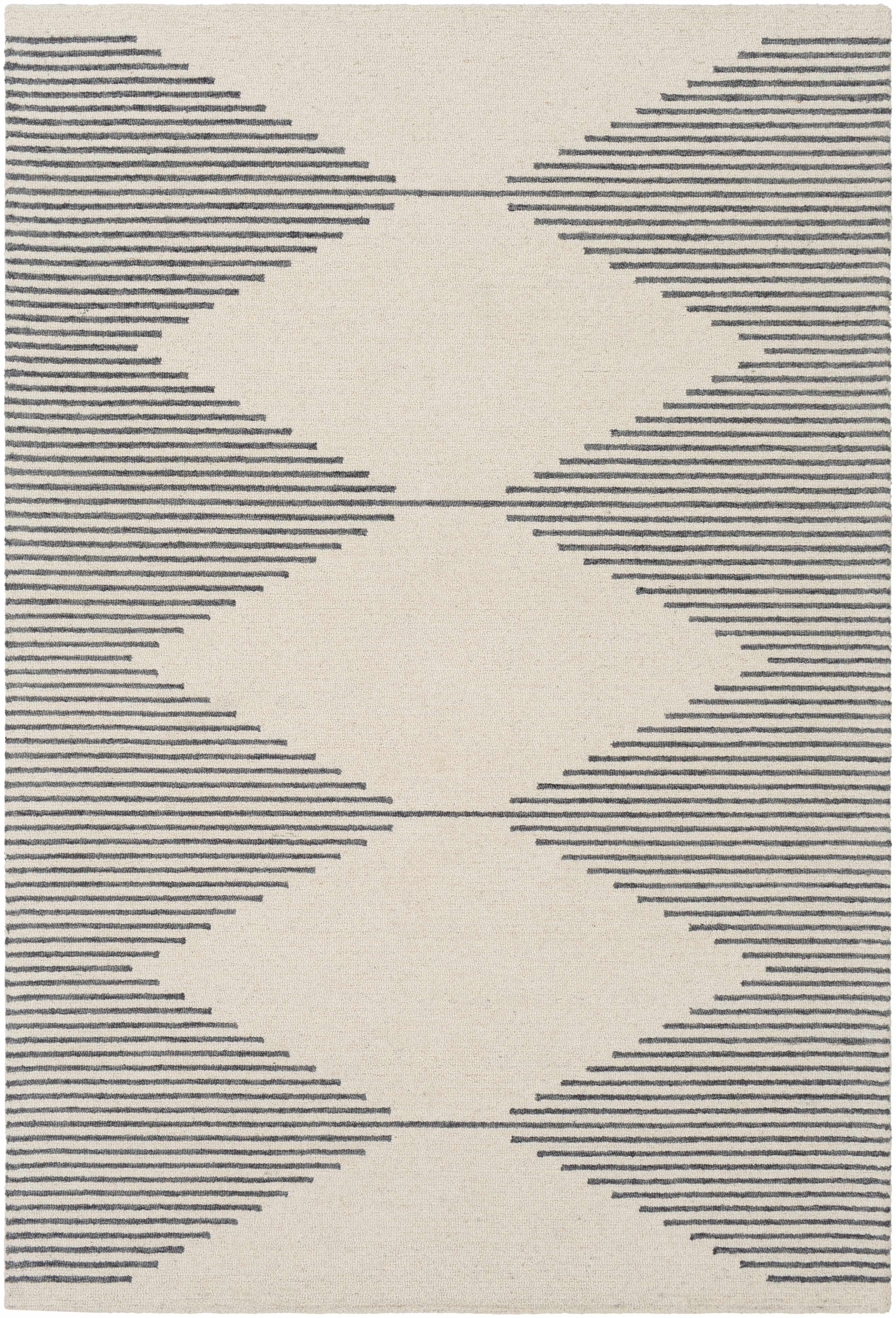 Clapham Beige Diamond Wool Rug - Decor Addict, LLC