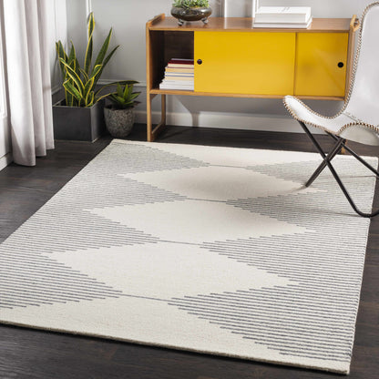 Clapham Beige Diamond Wool Rug - Decor Addict, LLC