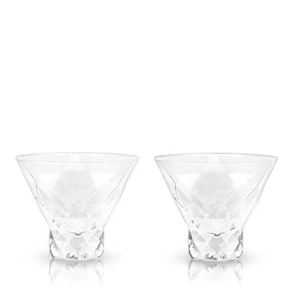 Gem Crystal Martini Glasses Set of 2 - Decor Addict, LLC