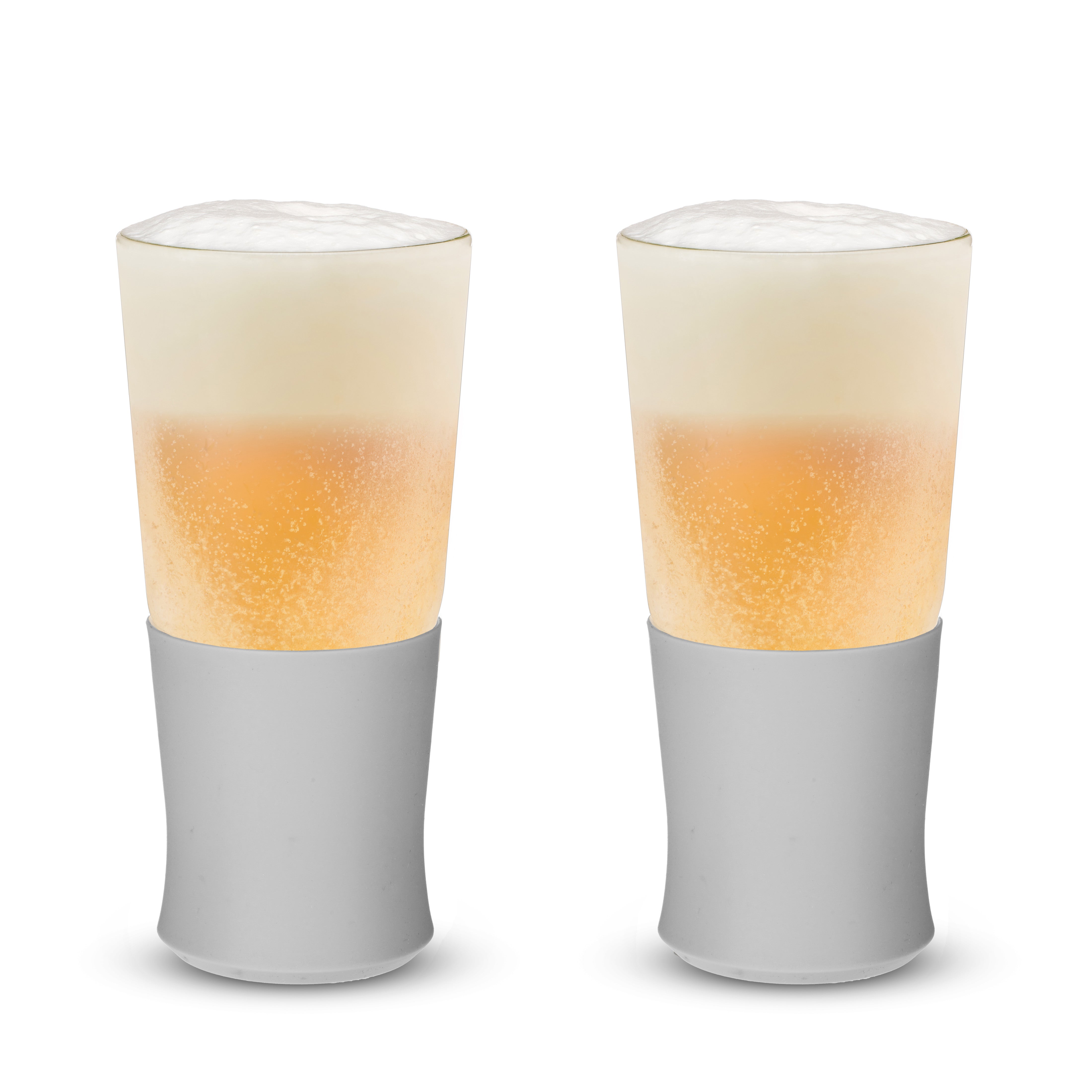 Glass Beer FREEZE™ in Gray, Set of 2 - Decor Addict, LLC