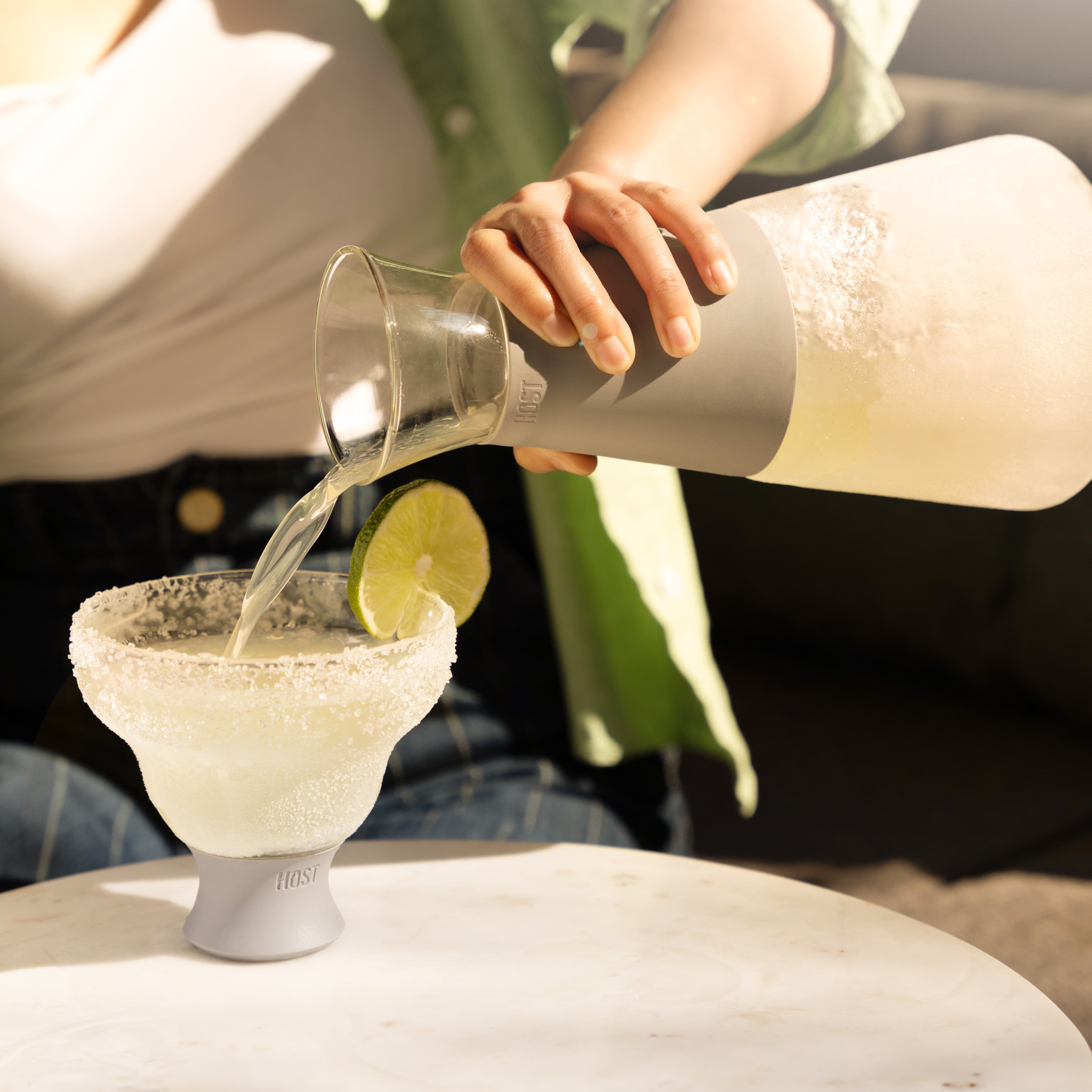 Glass FREEZE™ Carafe with Lid in Gray - Decor Addict, LLC