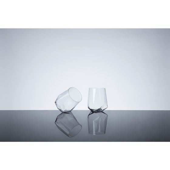 Seneca Crystal Faceted Wine Glasses Viski®