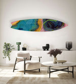 Abstract Swirl Acrylic Surfboard Wall Art