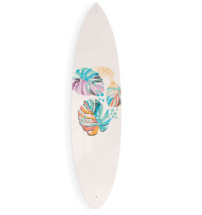 Monstera Leaves Acrylic Surfboard Wall Art - Decor Addict, LLC