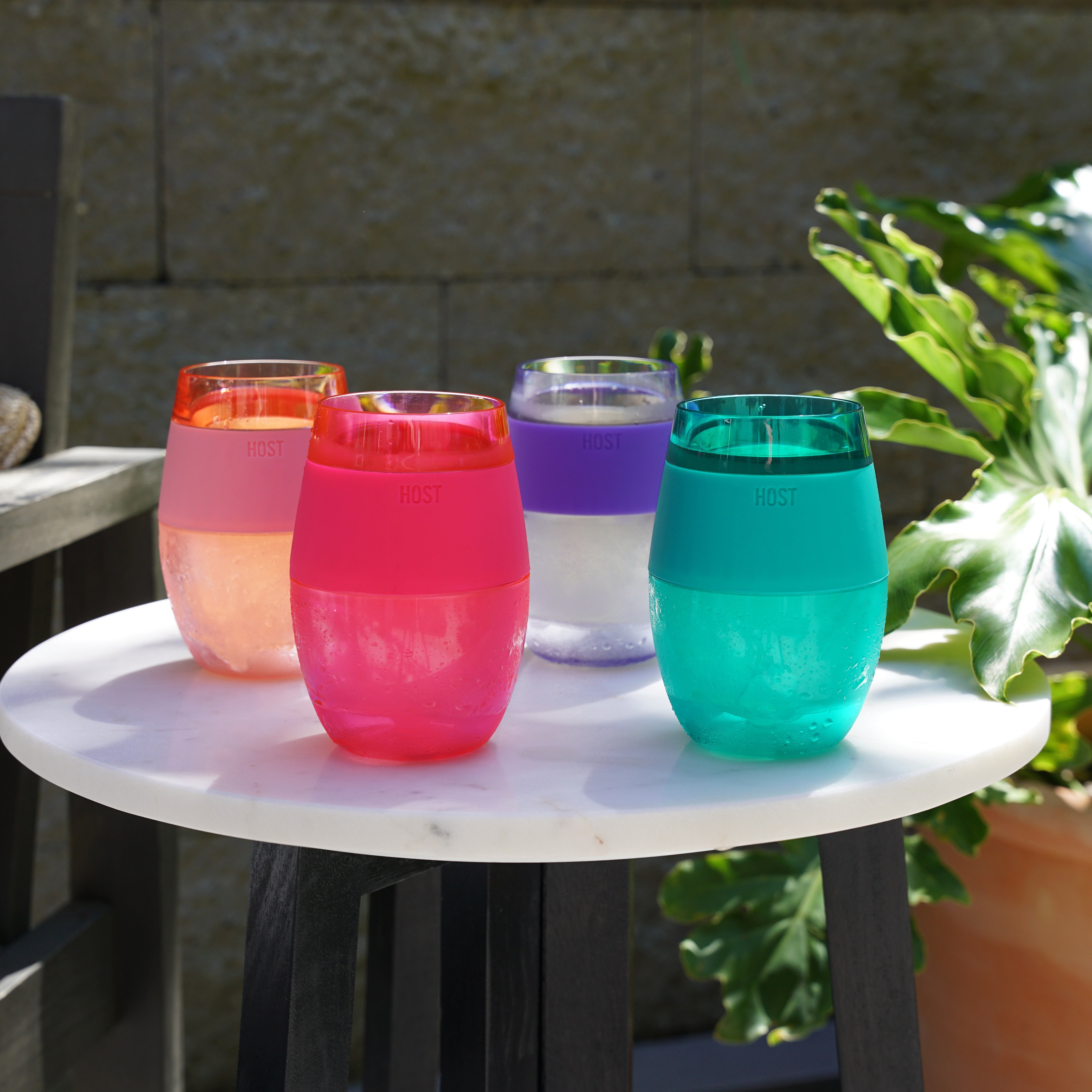 Wine FREEZE™ in Translucent Multicolor, Set of 4 - Decor Addict, LLC