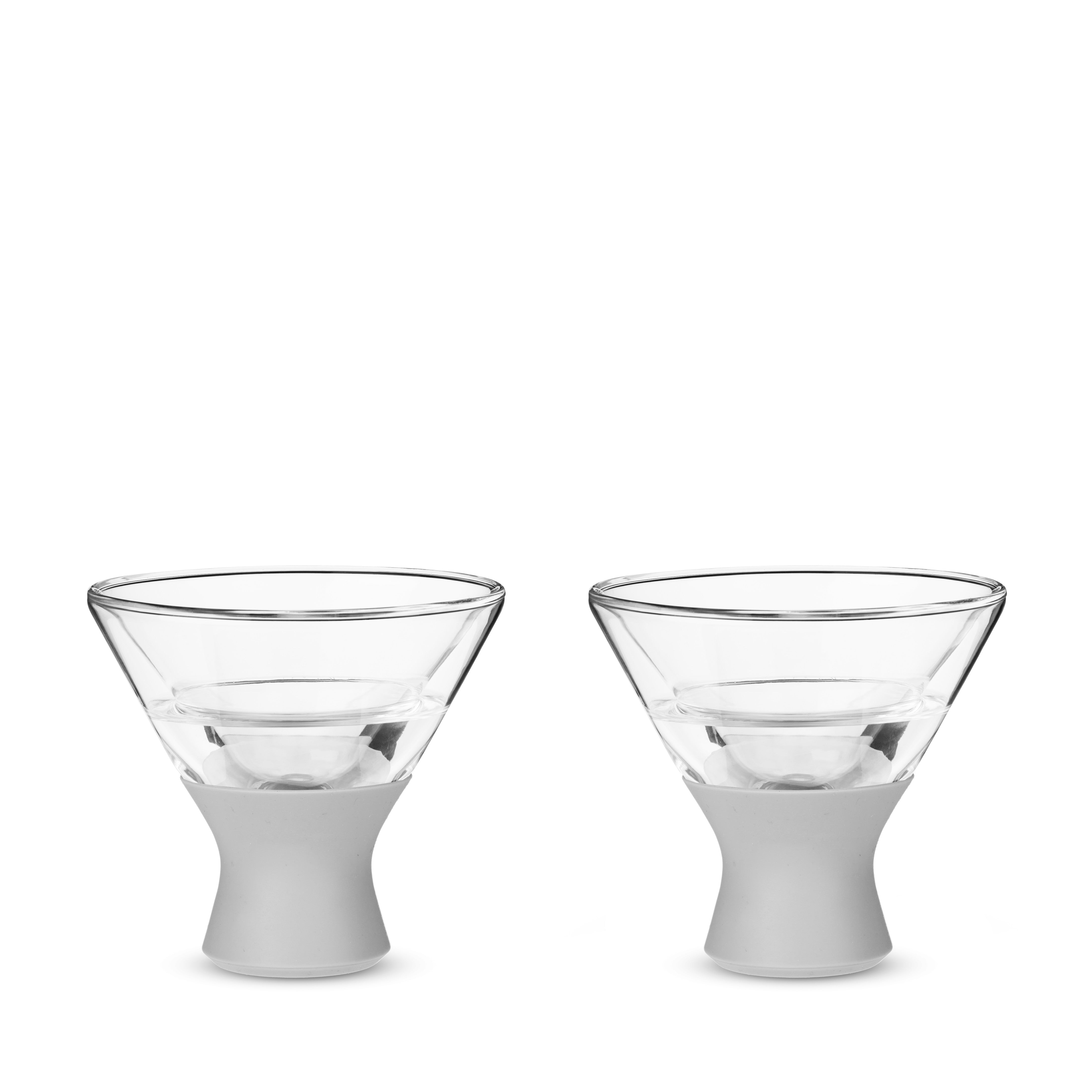 Glass Martini FREEZE™ in Gray, Set of 2 - Decor Addict, LLC