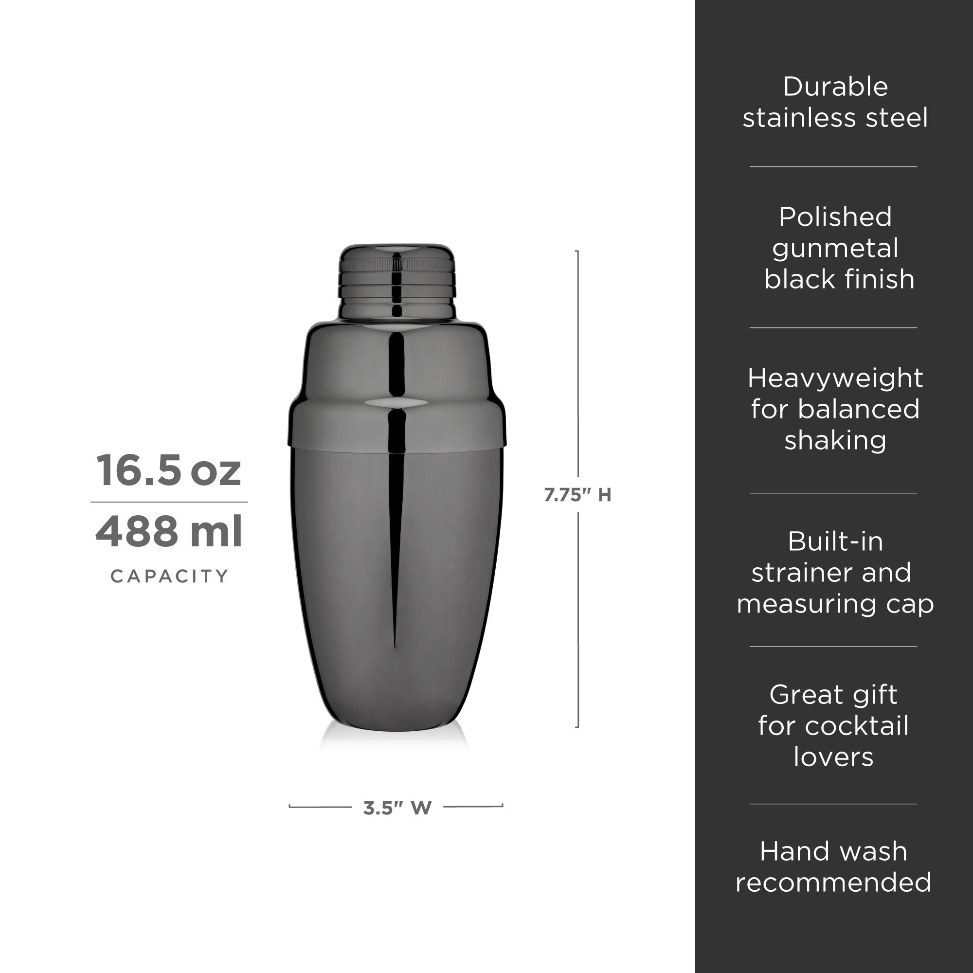 Warren Heavyweight Cocktail Shaker - Thumbnail 3