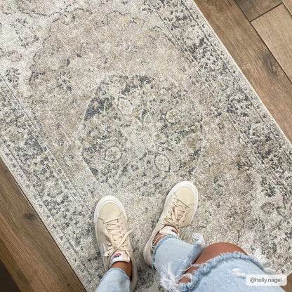 Rudo Beige Washable Area Rug - Decor Addict, LLC