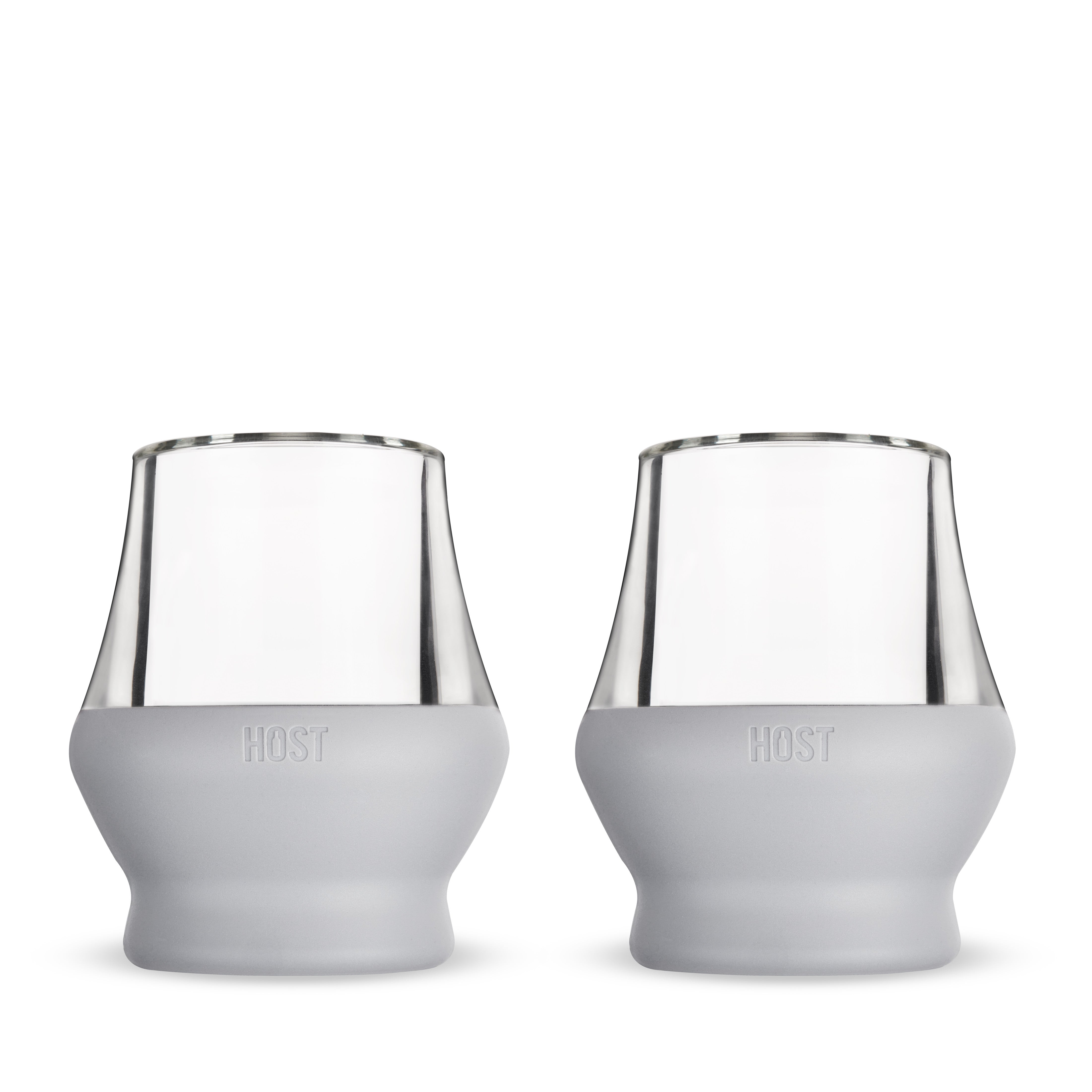 Glass Sipping FREEZE™ in Gray, Set of 2 - Decor Addict, LLC