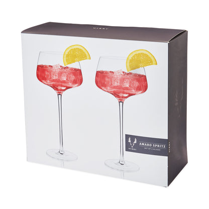 Raye Angled Crystal Amaro Spritz Glasses Set of 2 - Decor Addict, LLC