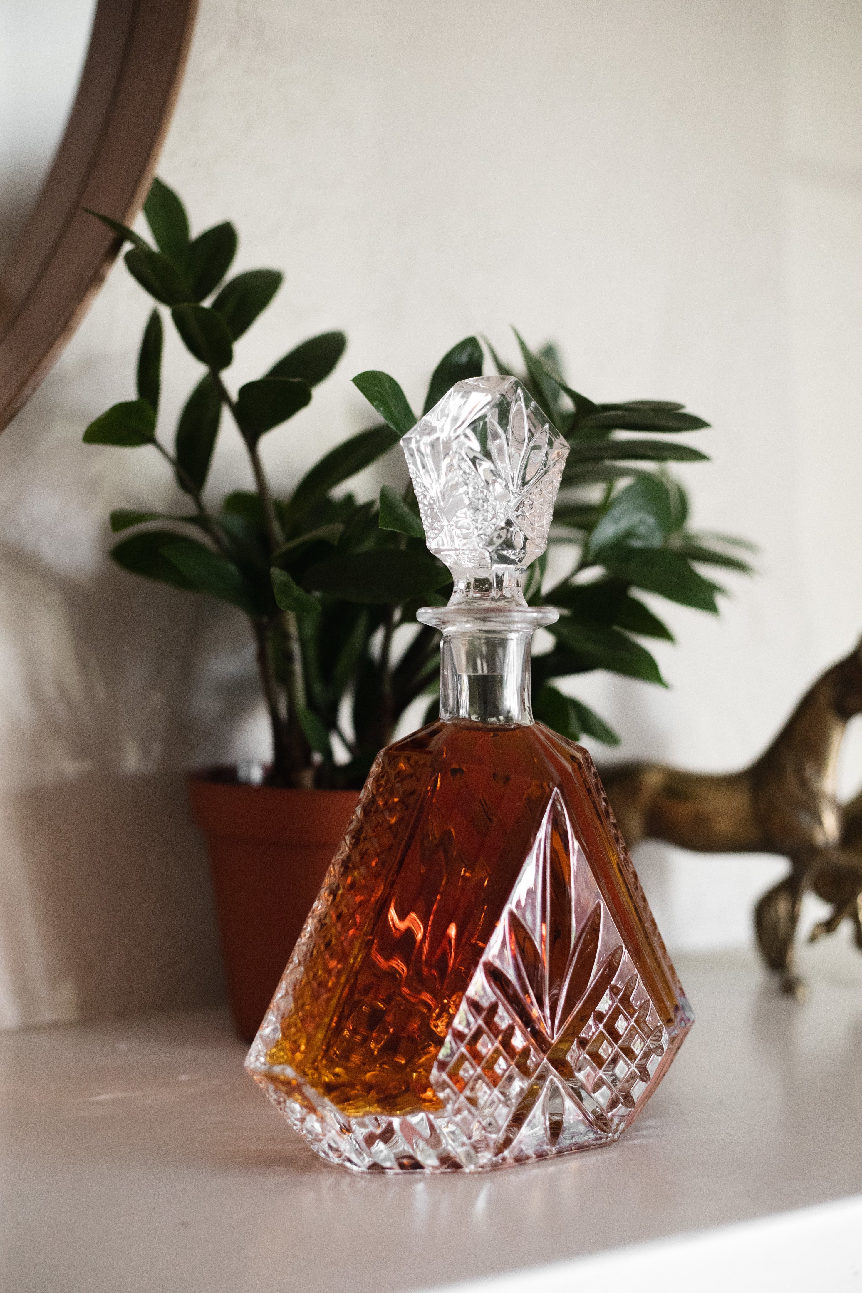 Admiral Crystal Irish Cut Whiskey Decanter - Decor Addict, LLC