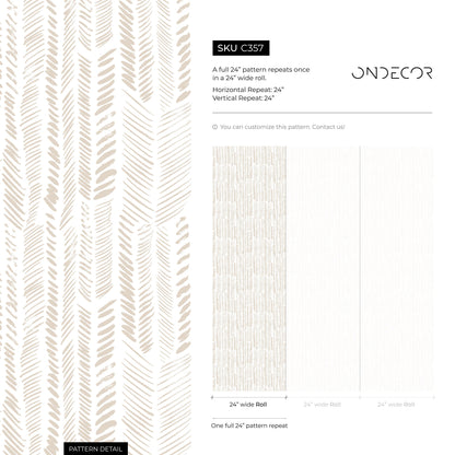 Abstract Wallpaper with a Hand-Drawn Arrow Pattern in Beige - C357 - Decor Addict, LLC