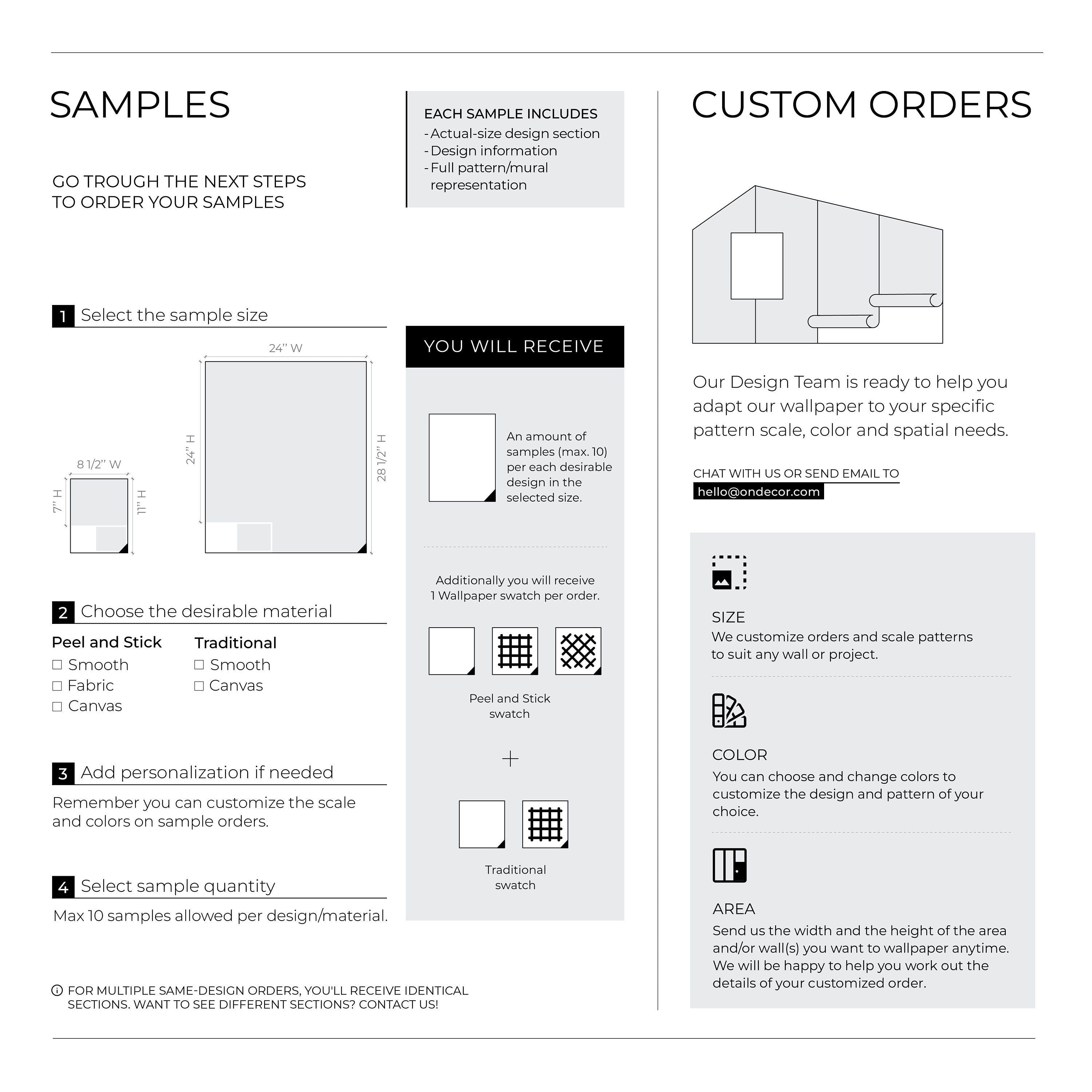 Abstract Wallpaper with a Scalloped Teardrop Motif in Gray - A064 - Decor Addict, LLC