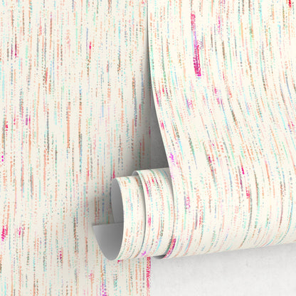 Abstract Wallpaper with Colorful Dotted Streaks in Pink, Blue, and Orange - A803 - Decor Addict, LLC