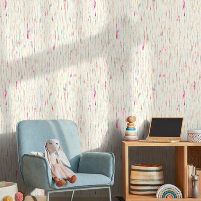 Abstract Wallpaper with Colorful Dotted Streaks in Pink, Blue, and Orange - A803 - Decor Addict, LLC