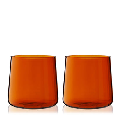 Aurora Amber Cocktail Tumblers, Set of 2 - Decor Addict, LLC