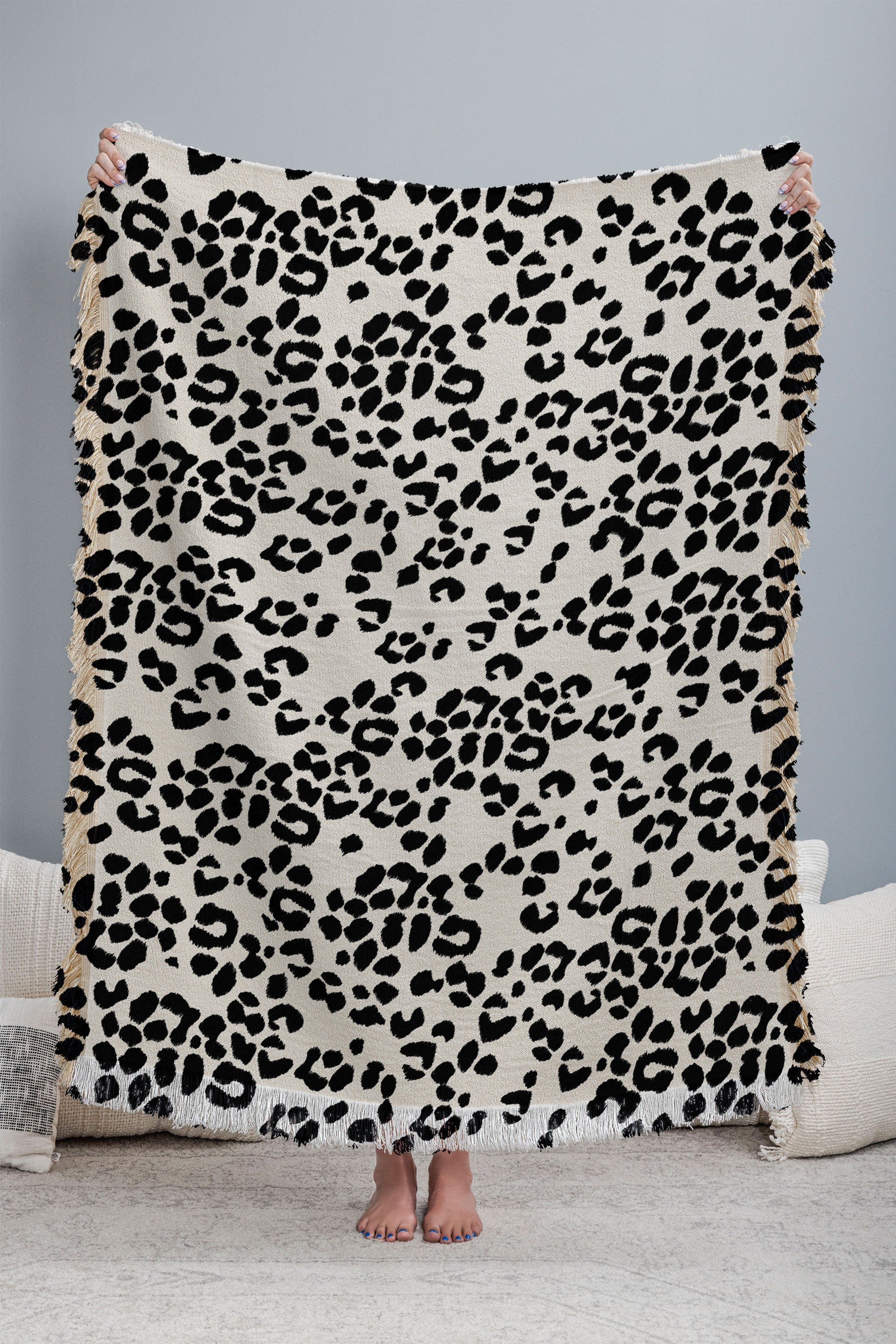Neutral Leopard Iveta Abolina  50x60 Throw Blanket - Decor Addict, LLC