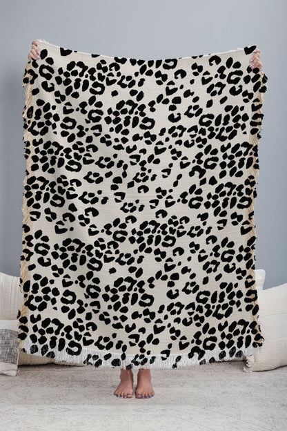 Neutral Leopard Iveta Abolina  50x60 Throw Blanket - Decor Addict, LLC