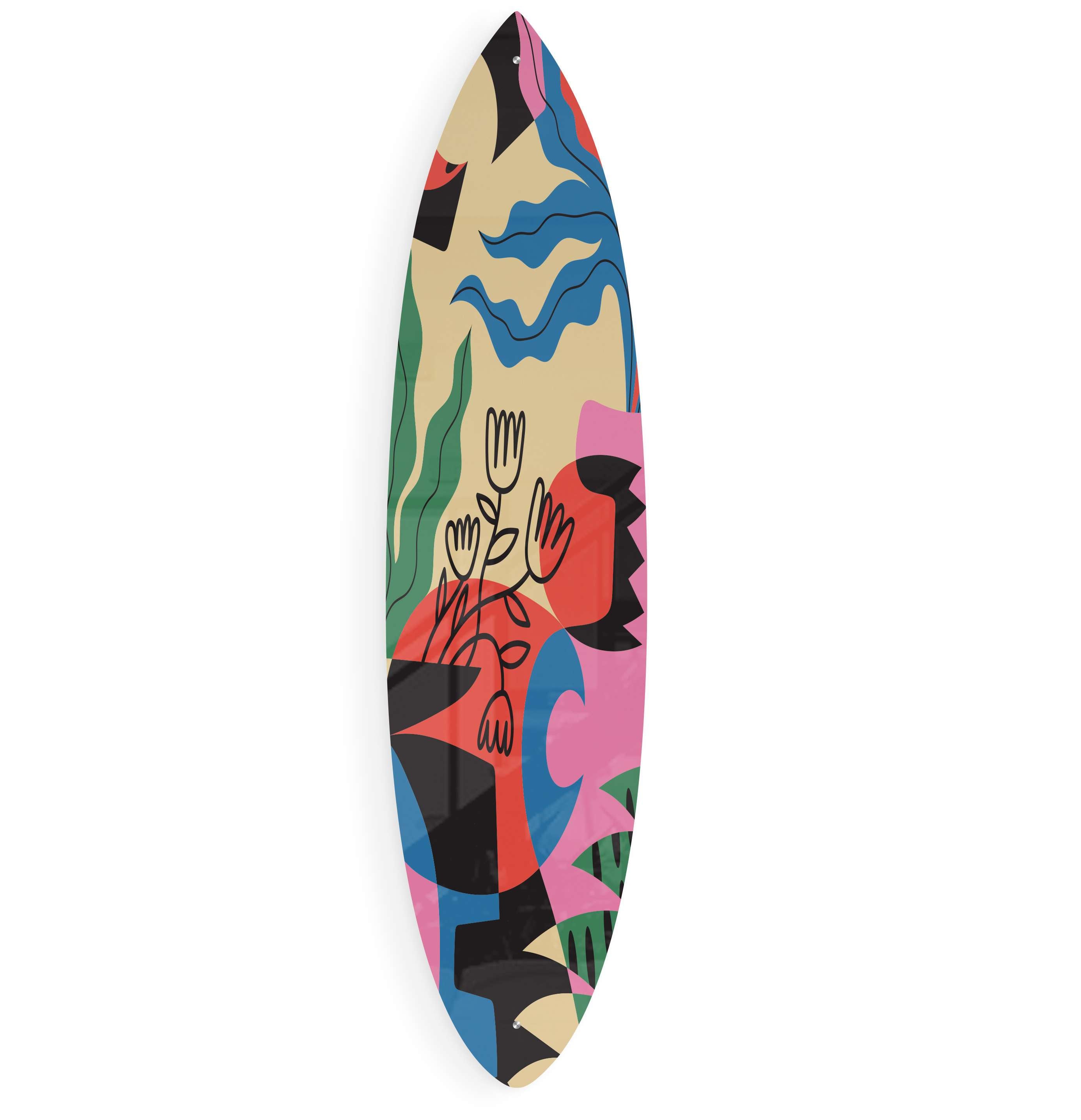 Abstract Art Acrylic Surfboard Wall Art - Decor Addict, LLC