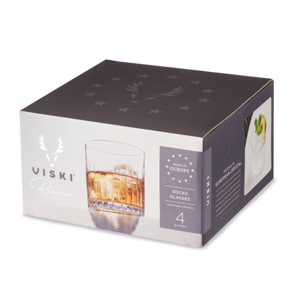 Reserve Milo Crystal Rocks Glasses Set of 4 - Decor Addict, LLC