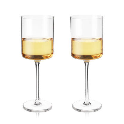 Laurel Crystal White Wine Glasses Set of 2 - Decor Addict, LLC