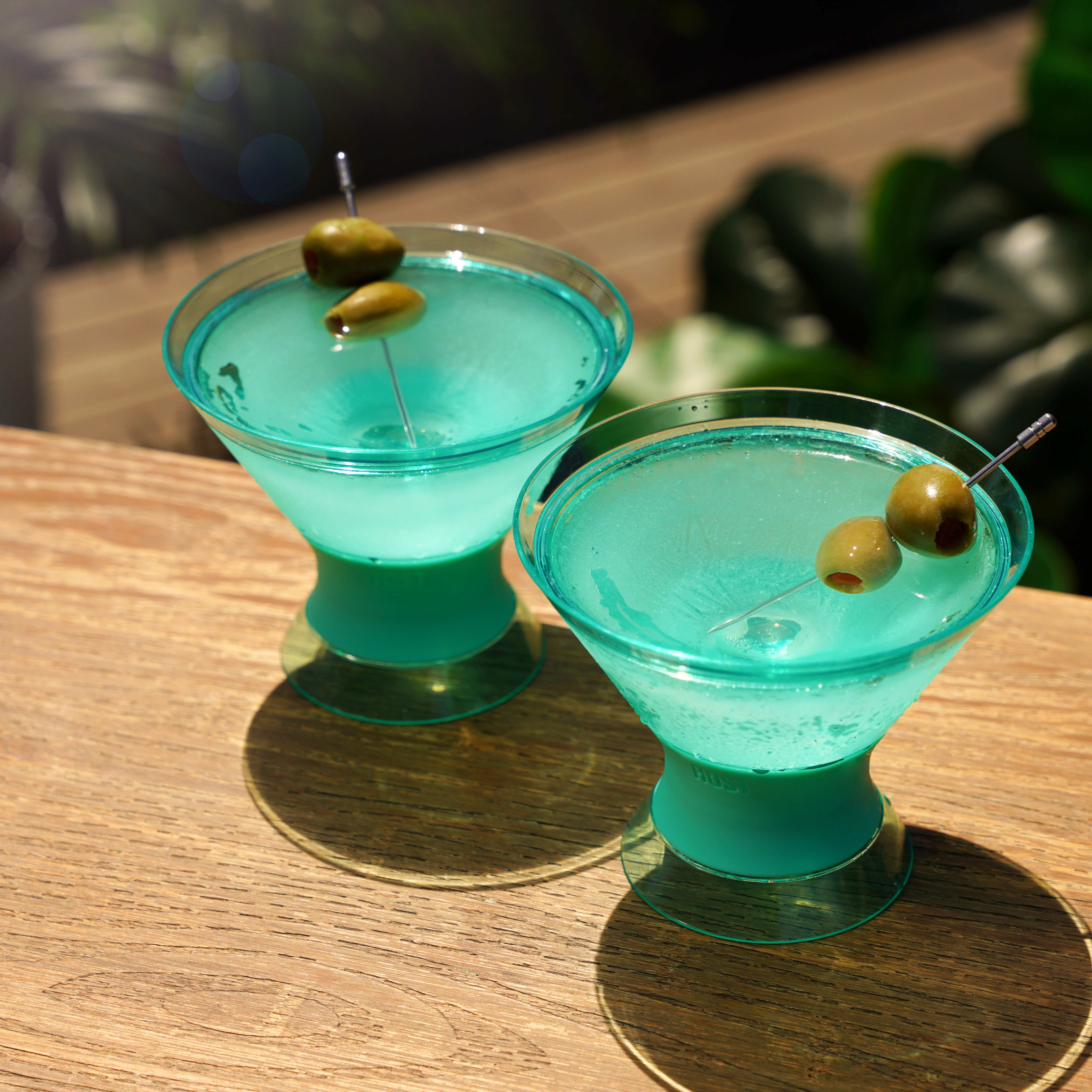 Martini FREEZE™ in Tinted Aqua, Set of 2 - Decor Addict, LLC