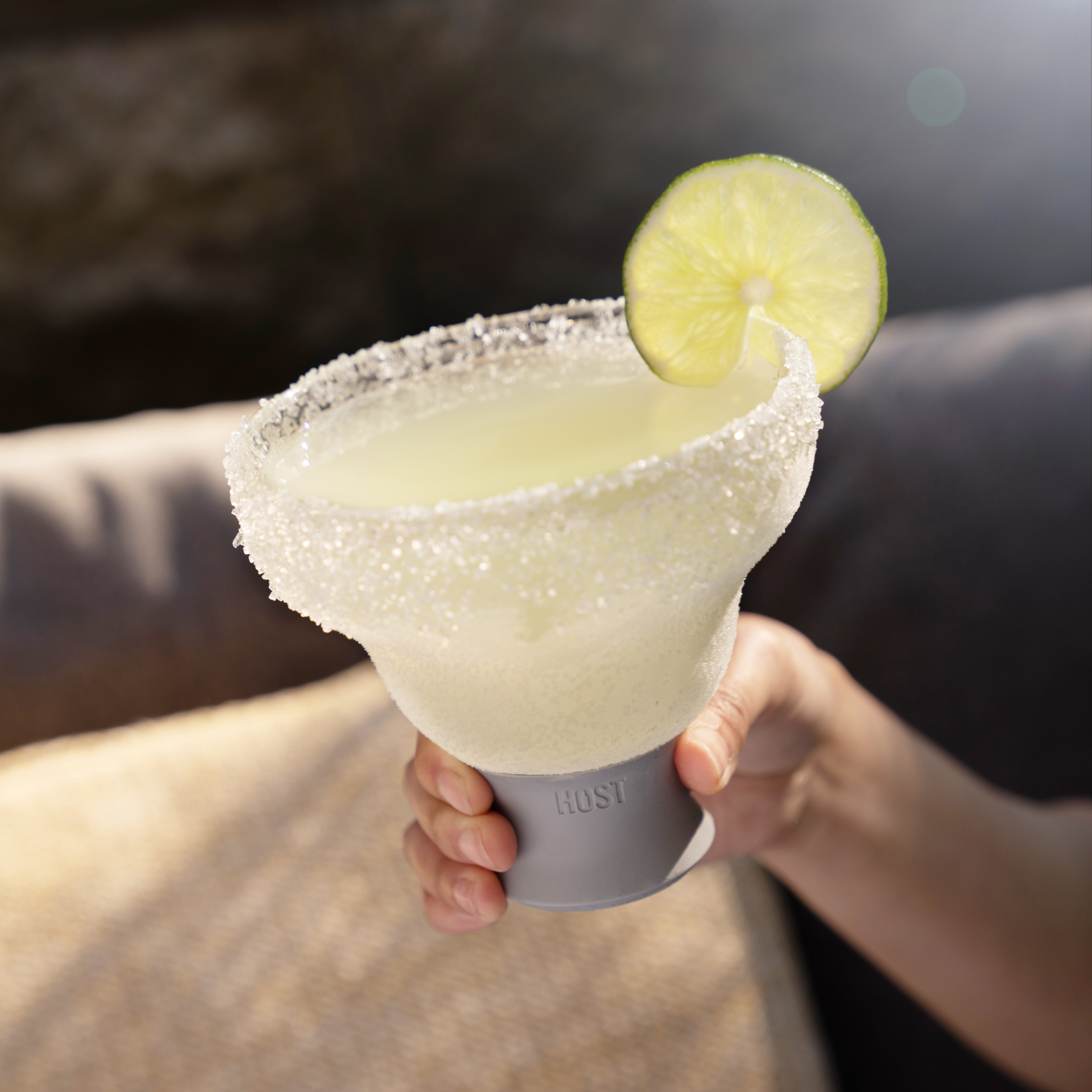 Glass Margarita FREEZE™ in Gray, Set of 2 - Decor Addict, LLC