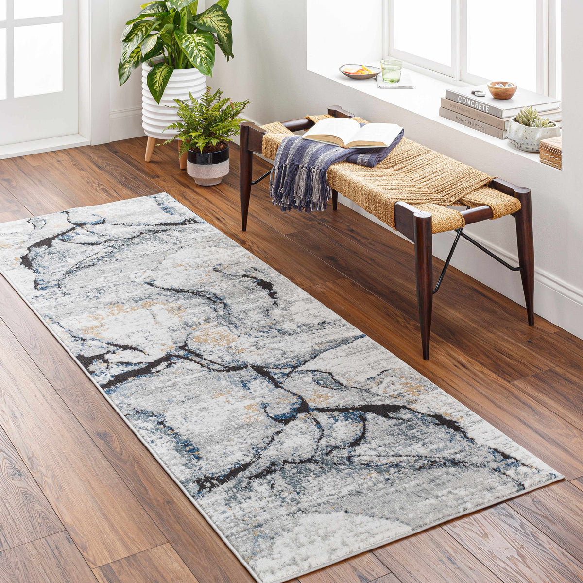 Fremantle Gray Marble Rug - Decor Addict, LLC