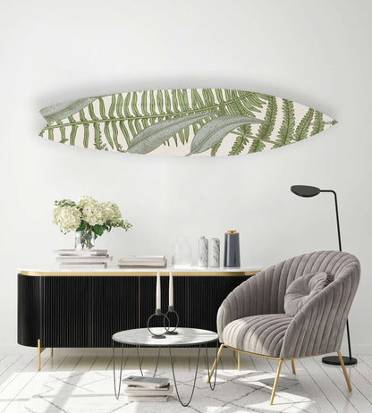 Ferns Botanical Light Acrylic Surfboard Wall Art - Decor Addict, LLC