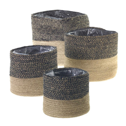 Black Jute Basket 12.25"x 10.75" - Decor Addict, LLC