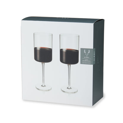 Laurel Crystal Red Wine Glasses Set of 2 - Decor Addict, LLC