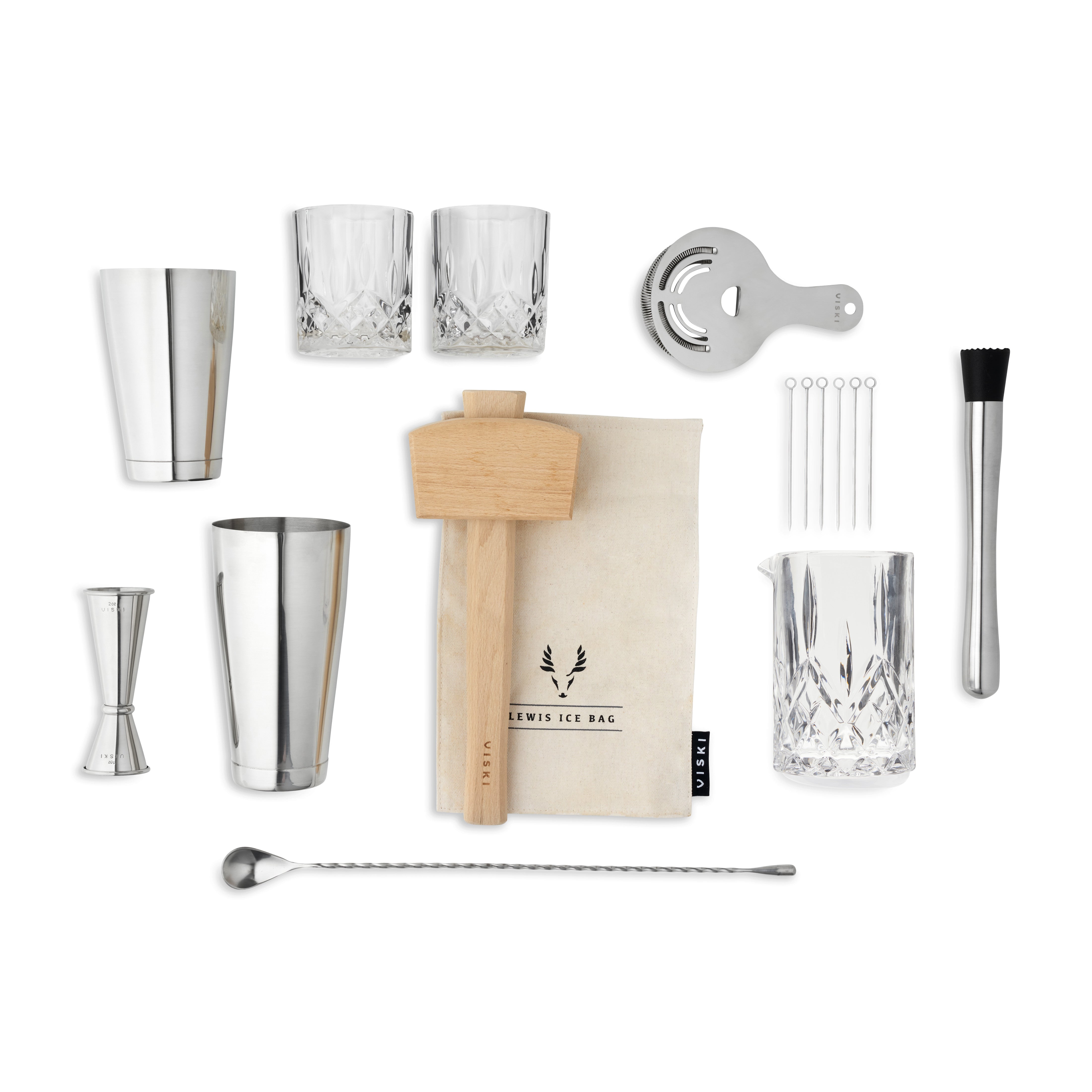 17-Piece Stainless Steel Barware Set - Decor Addict, LLC